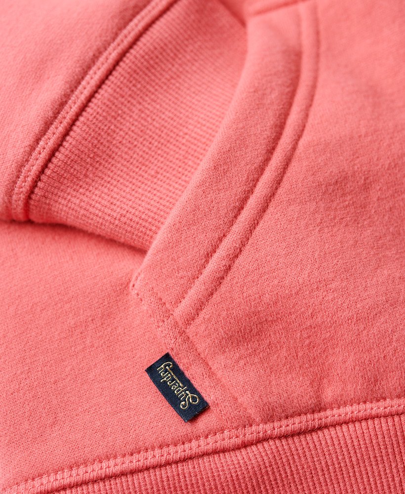 moletom com zíper e logo essencial na cor rosa camping