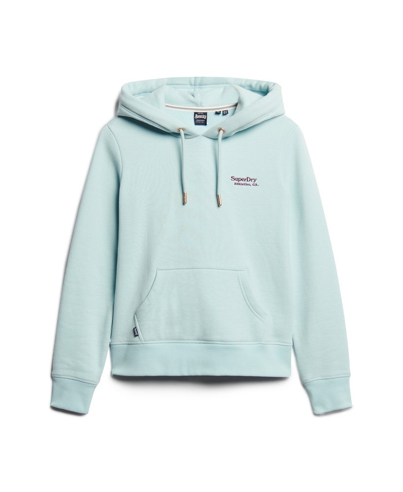 moletom com capuz essential logo na cor azul celeste de inverno