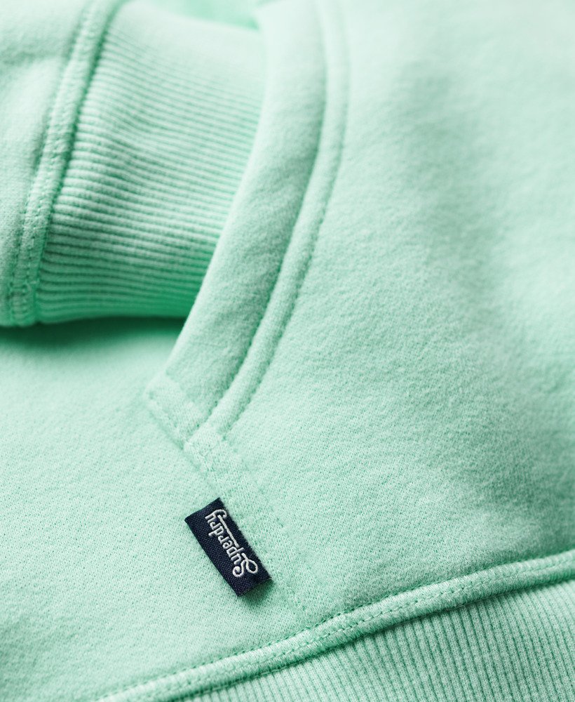 moletom com capuz essential logo na cor verde beach glass