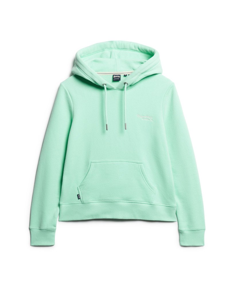 moletom com capuz essential logo na cor verde beach glass