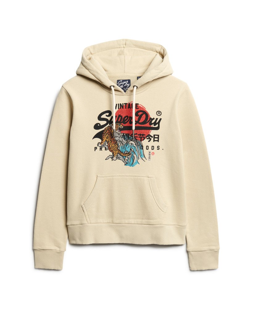 moletom com capuz tokyo vintage logo graphic na cor verde espuma das marés