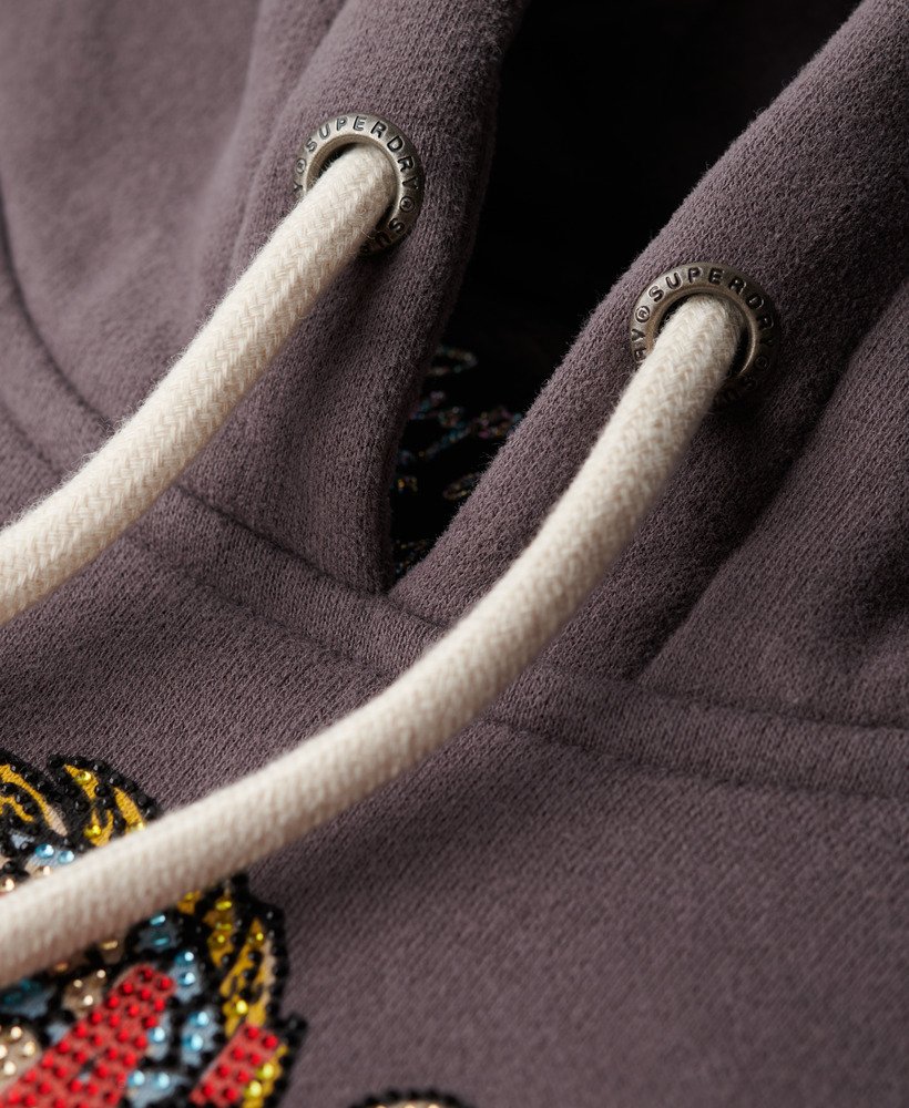 moletom com capuz tokyo vintage logo graphic na cor cinza escuro rock