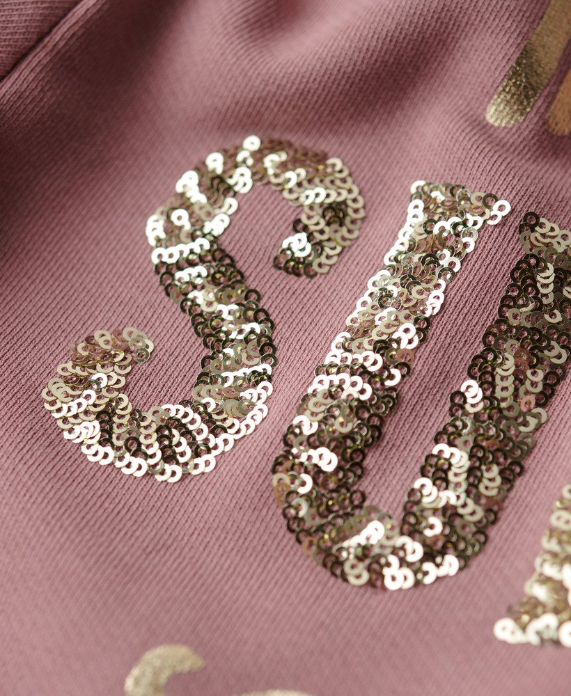moletom com zíper archived com detalhes em roxo rosa nostalgia