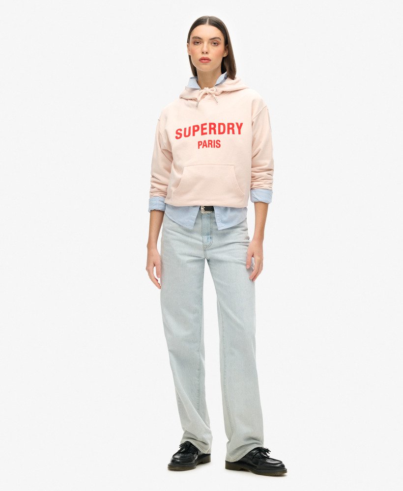 moletom sport luxe loose na cor rosa malva manhã