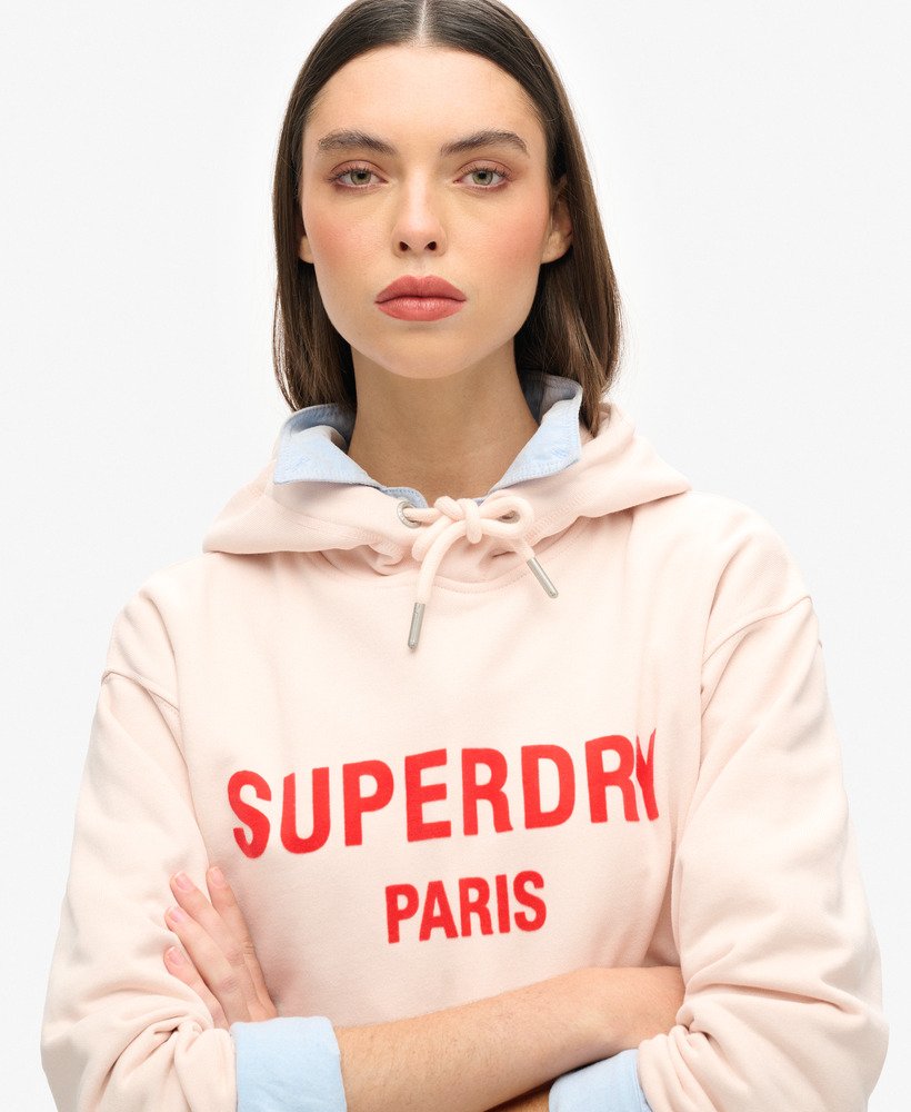 moletom sport luxe loose na cor rosa malva manhã