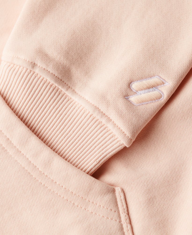 moletom sport luxe loose na cor rosa malva manhã
