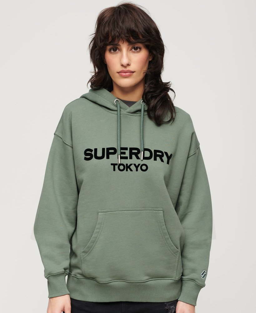 moletom sport luxe loose na cor cáqui laurel