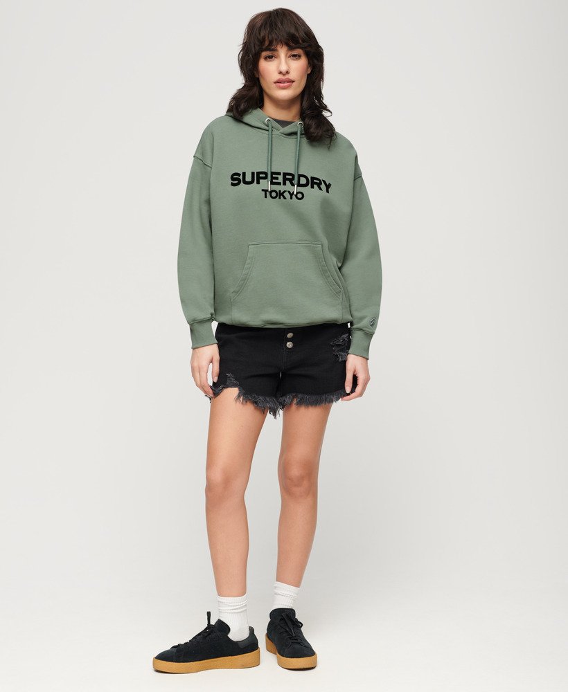 moletom sport luxe loose na cor cáqui laurel