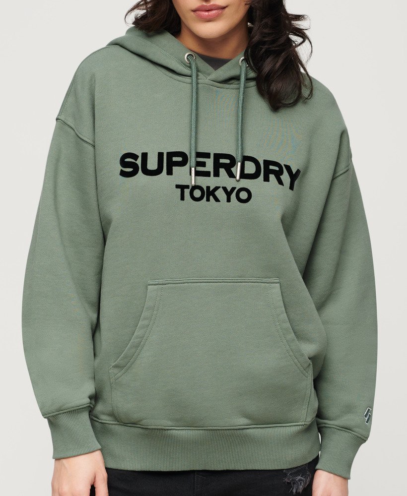moletom sport luxe loose na cor cáqui laurel