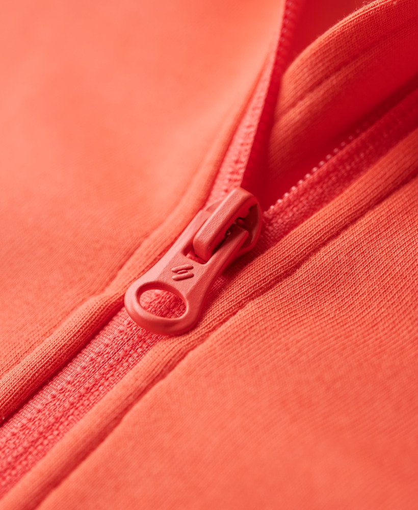 moletom com zíper sport tech relaxed na cor coral vibrante