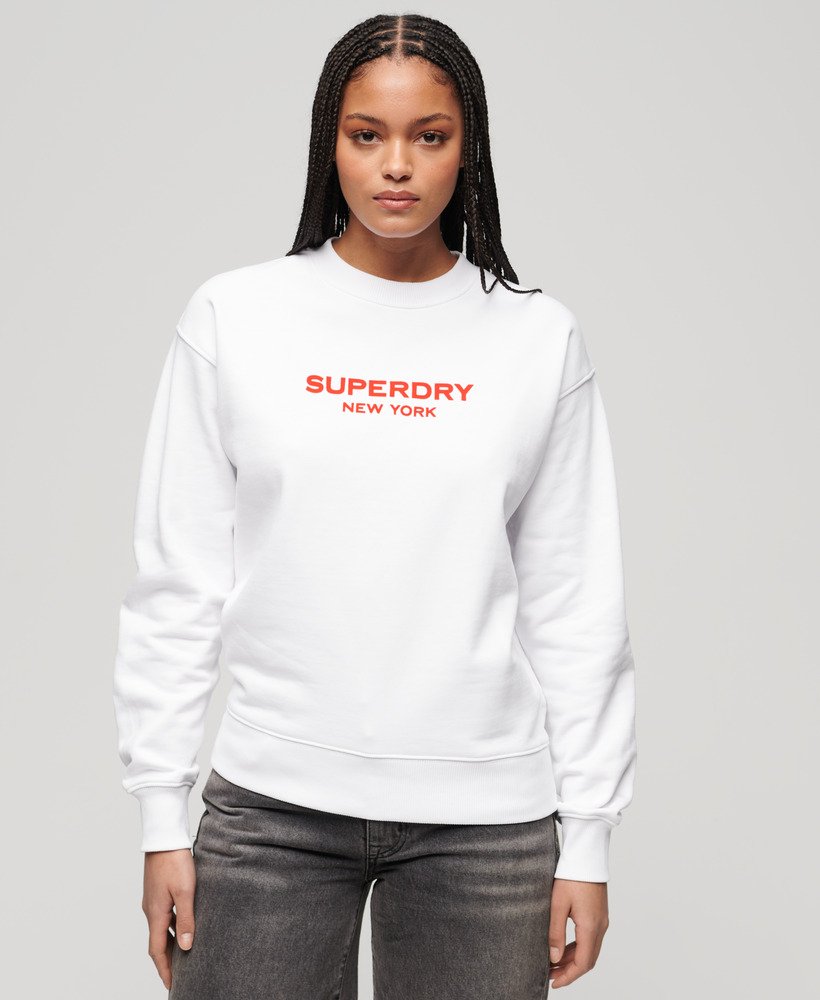 moletom sport luxe crew na cor branco brilhante