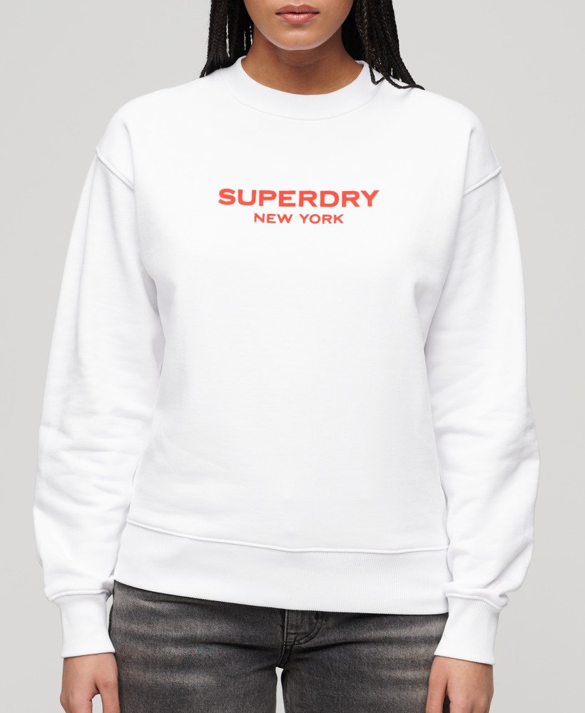 moletom sport luxe crew na cor branco brilhante