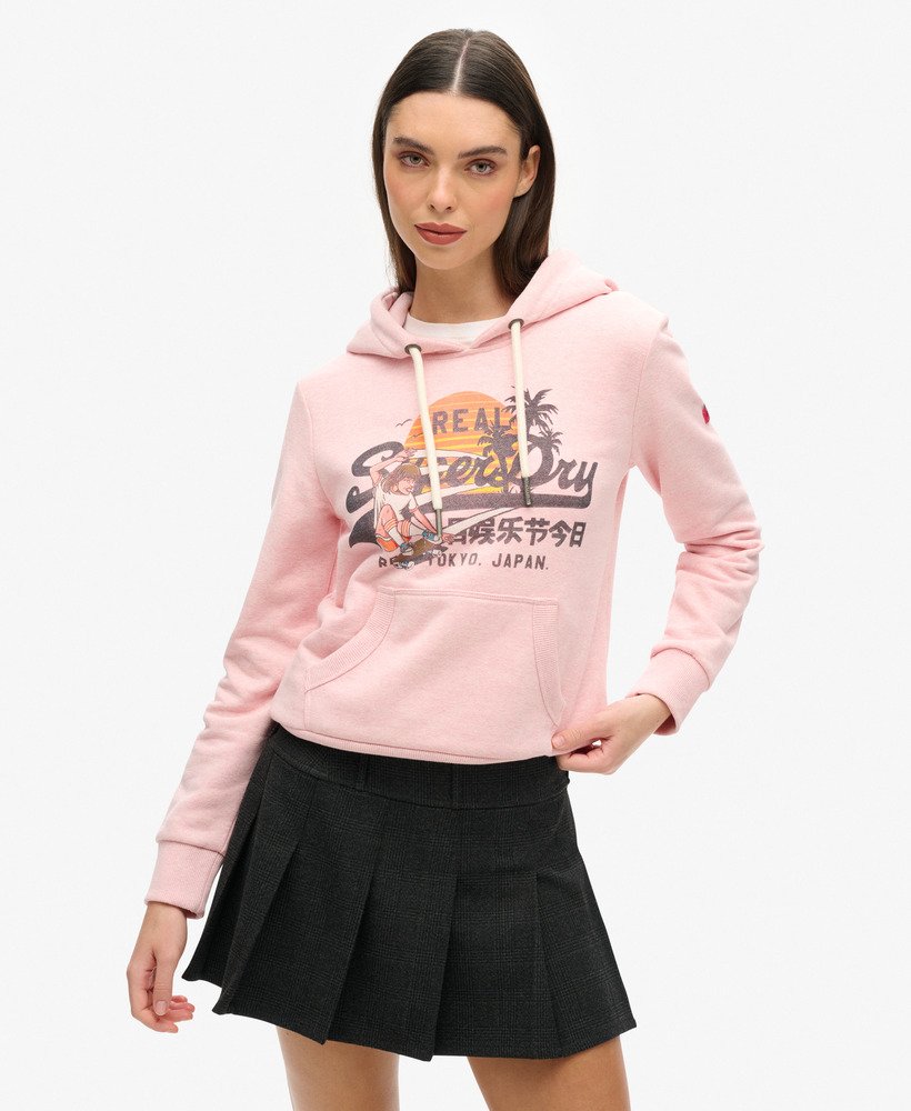 moletom com capuz la graphic na cor rosa mesclado solomon