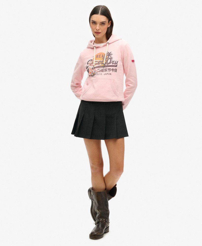 moletom com capuz la graphic na cor rosa mesclado solomon