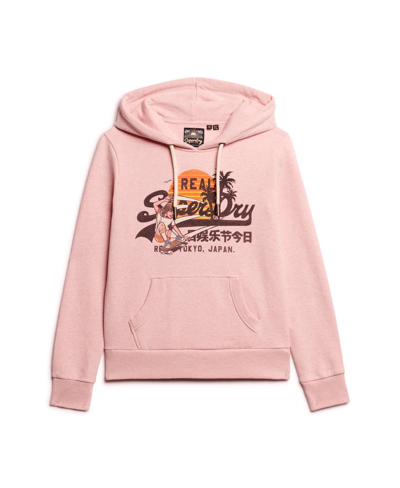 moletom com capuz la graphic na cor rosa mesclado solomon