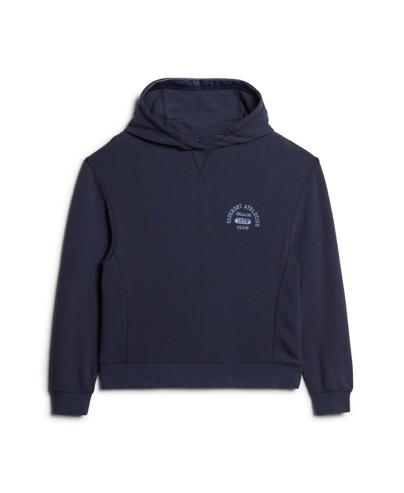 moletom com capuz athletic essentials na cor azul marinho mais intenso.