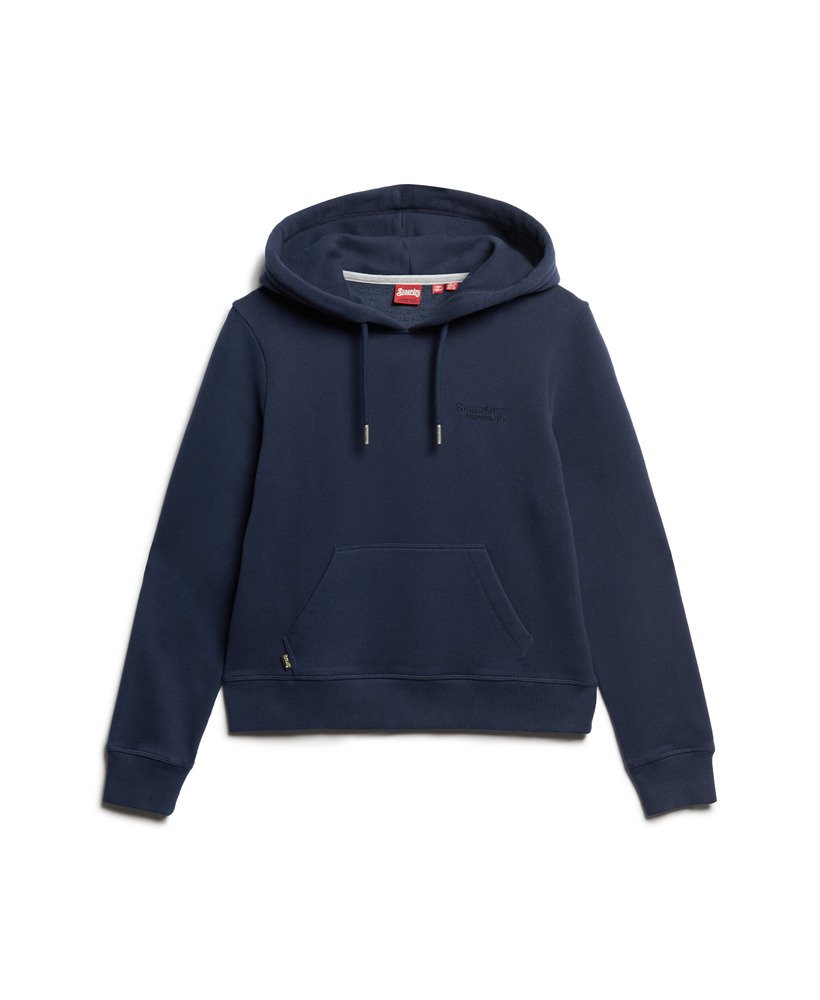 moletom com capuz essential logo na cor azul marinho mais intensa