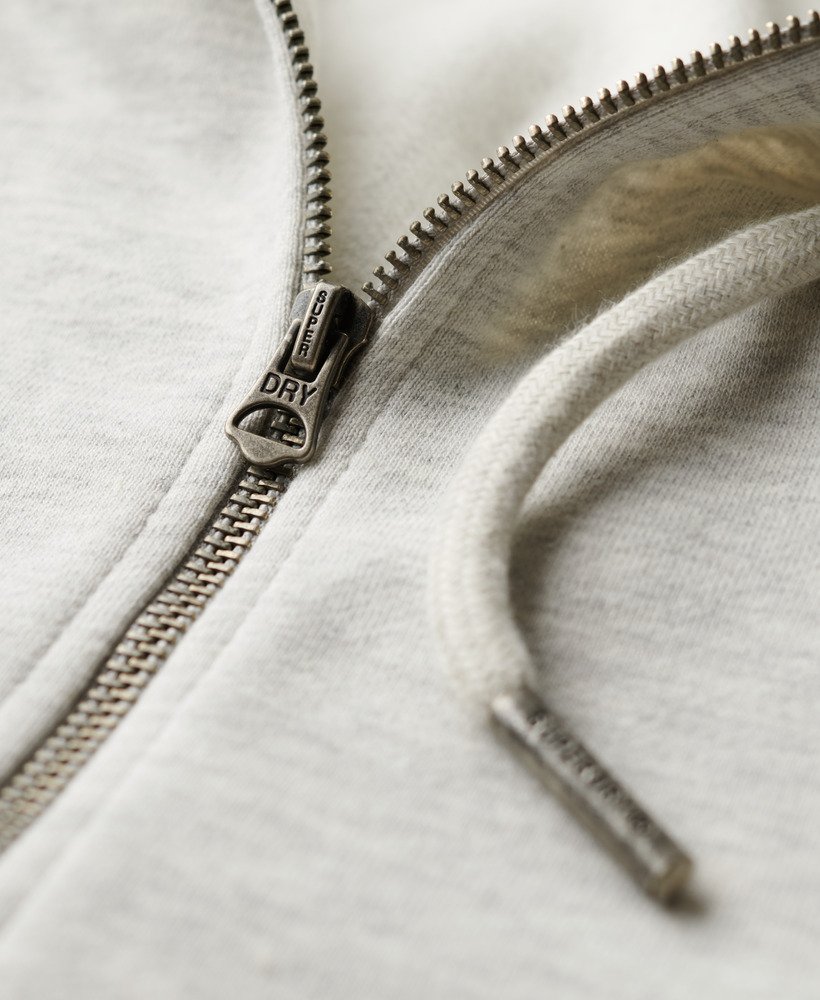 moletom com capuz oversized athletic essentials na cor cinza mesclado glacier