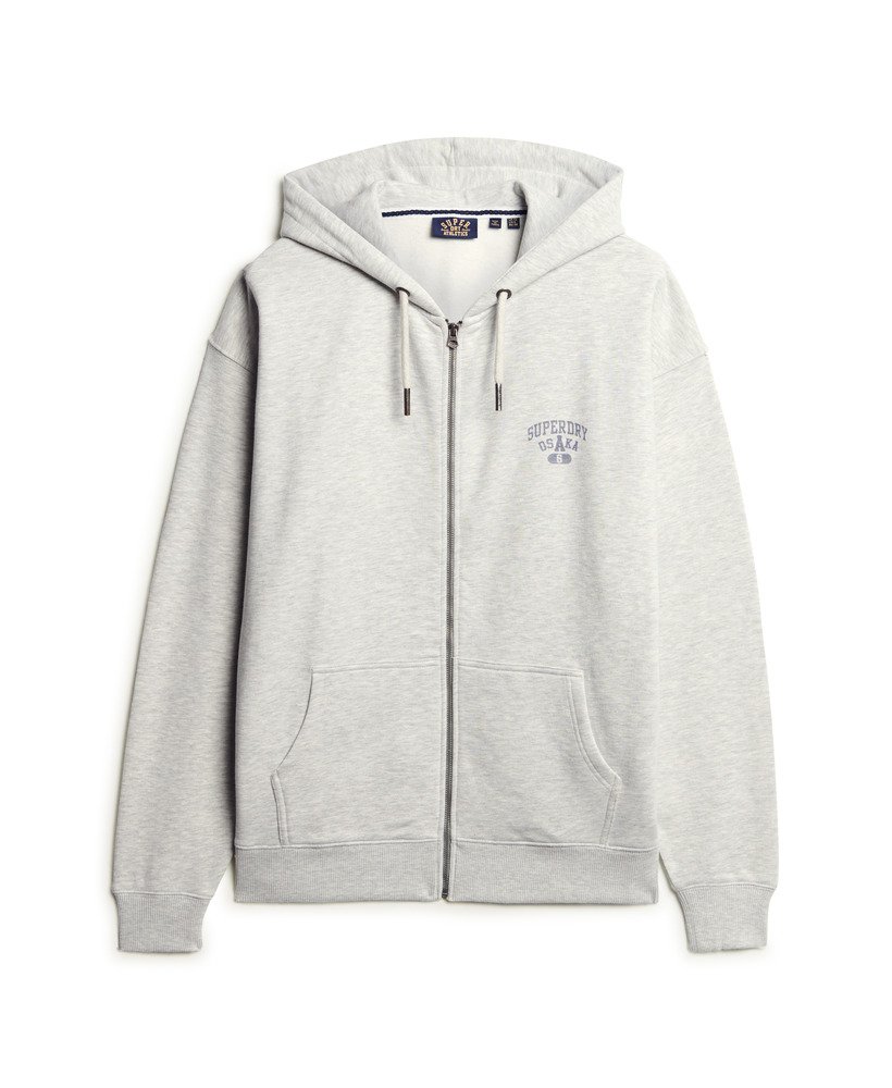 moletom com capuz oversized athletic essentials na cor cinza mesclado glacier