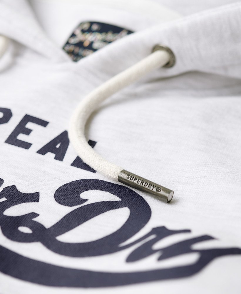 moletom com capuz vintage logo pop na cor ice marl