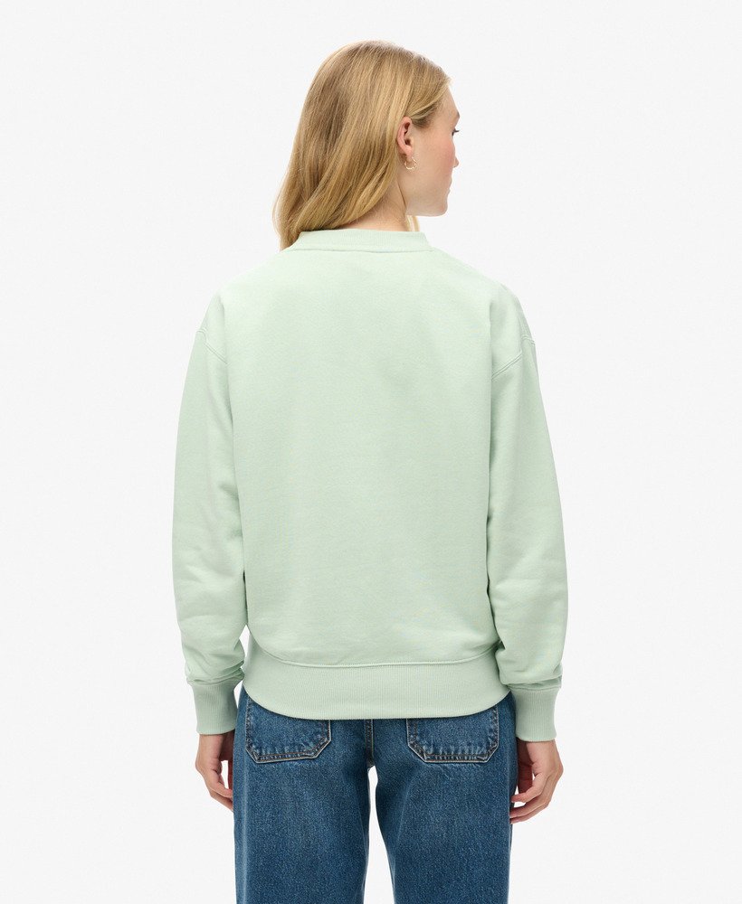 moletom essential logo na cor verde surf