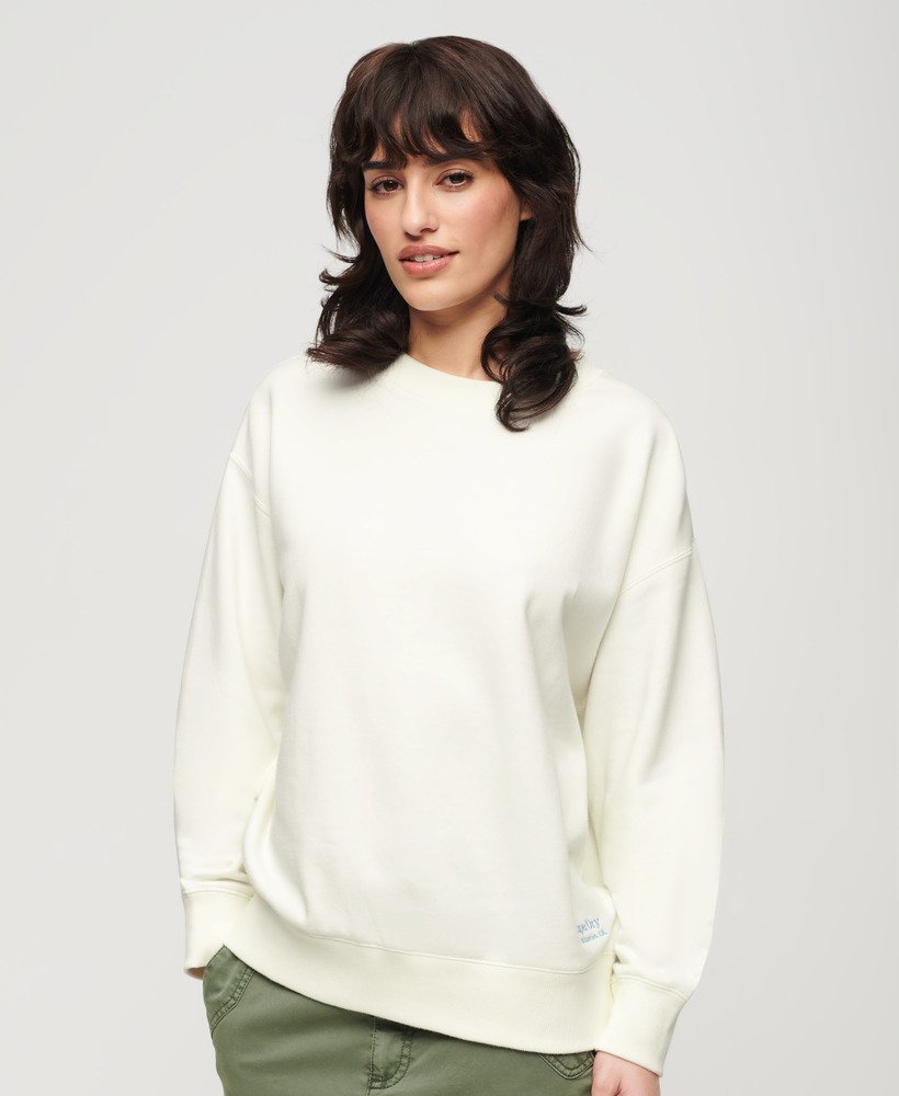 moletom essential logo na cor off white