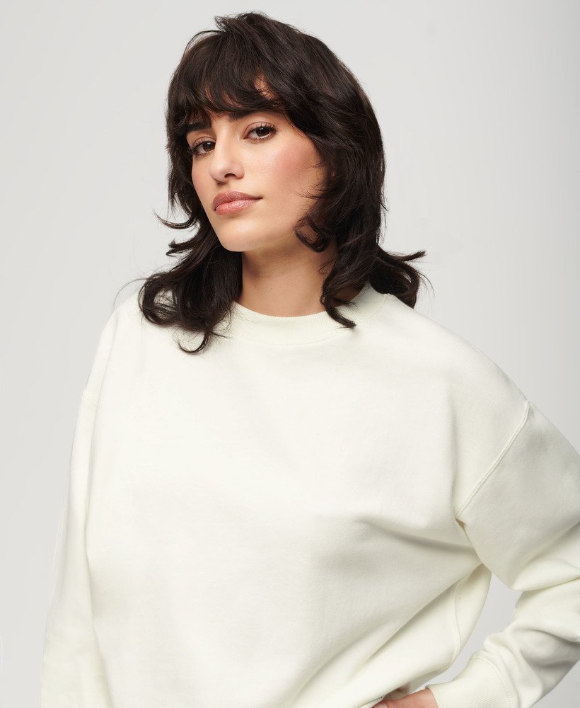 moletom essential logo na cor off white