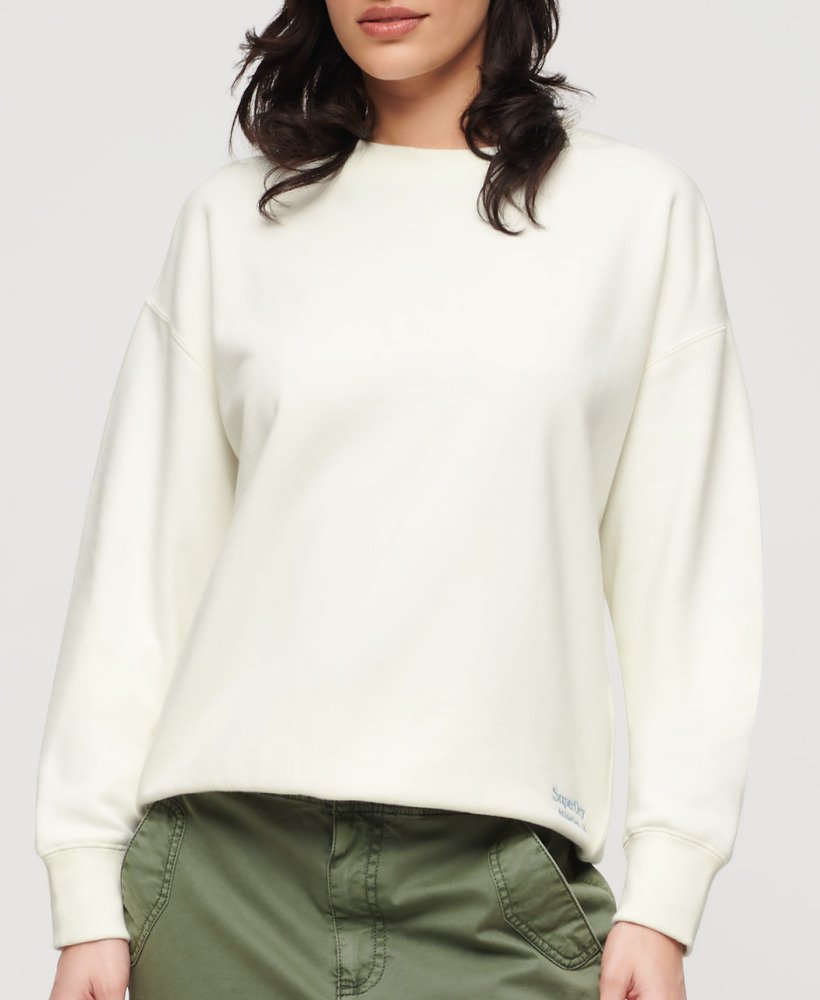 moletom essential logo na cor off white