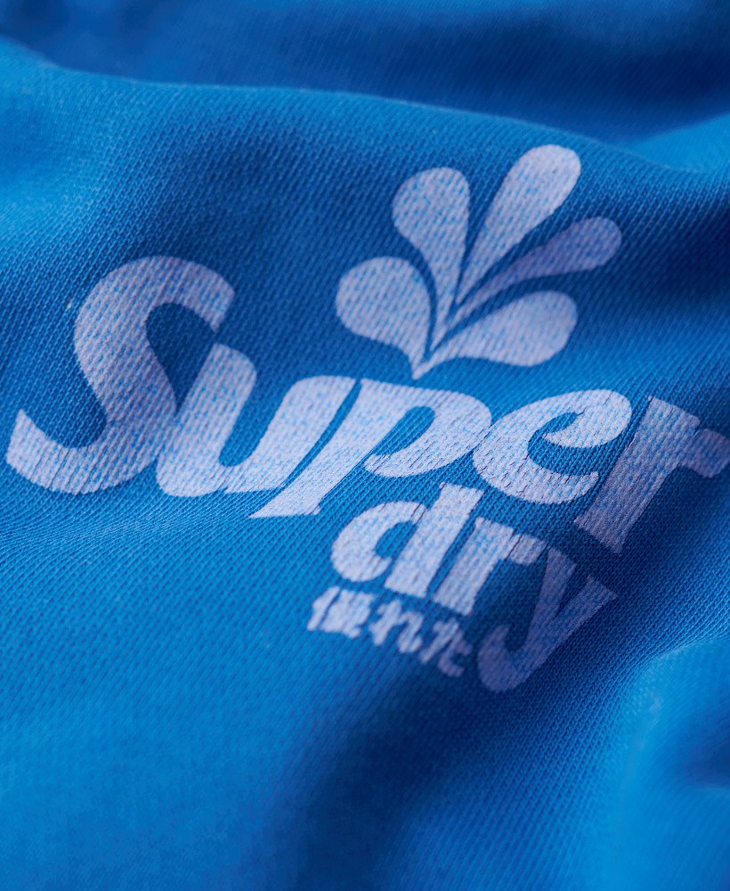 moletom com capuz cooper tonal logo na cor azul royal médio