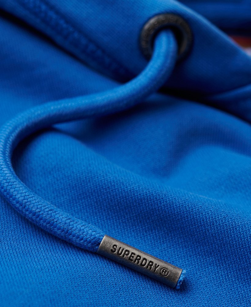 moletom com capuz cooper tonal logo na cor azul royal médio