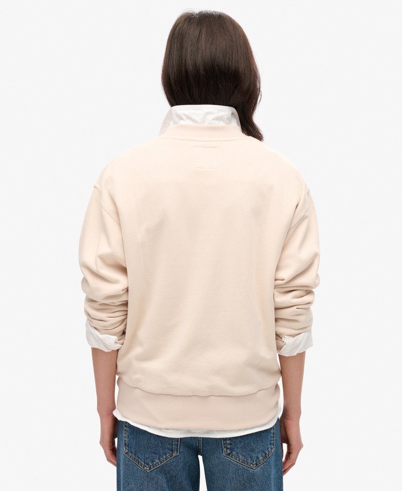 moletom folgado luxe metallic em cinza off-shade