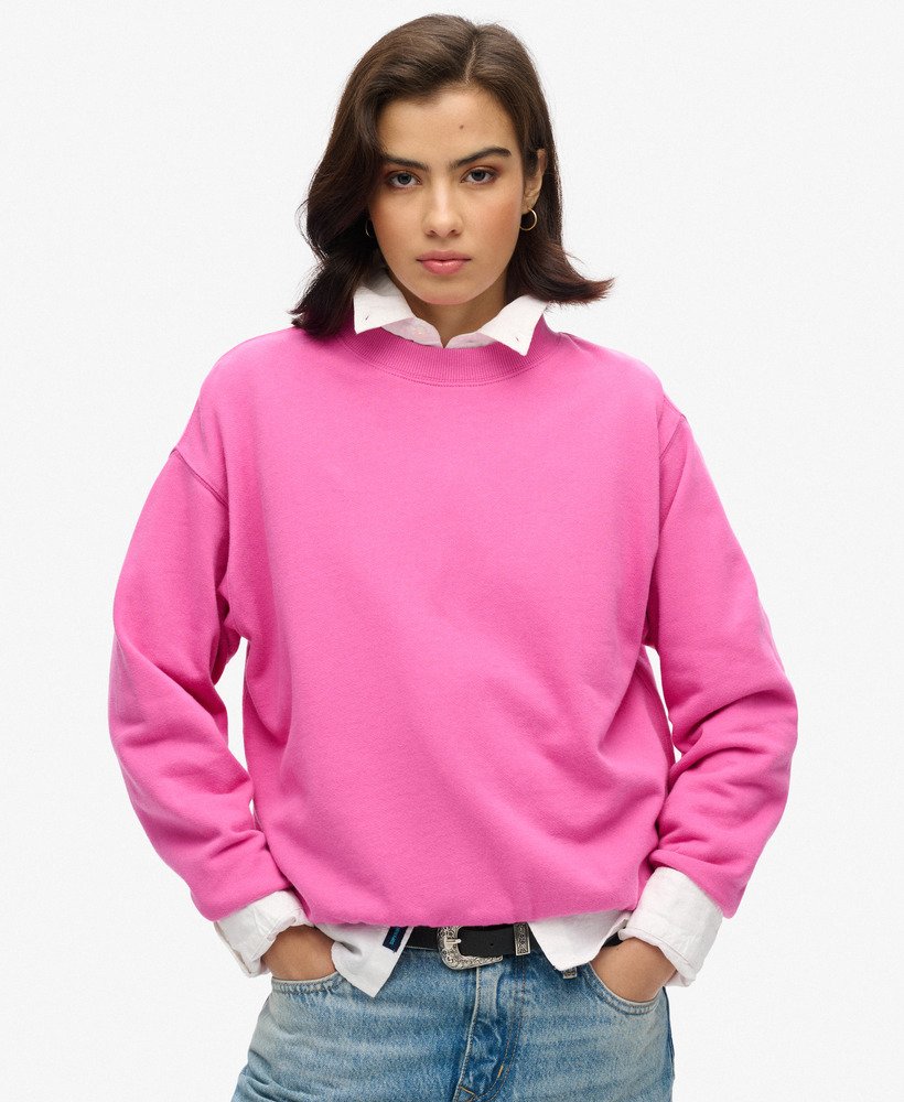 moletom essential logo na cor rosa flash