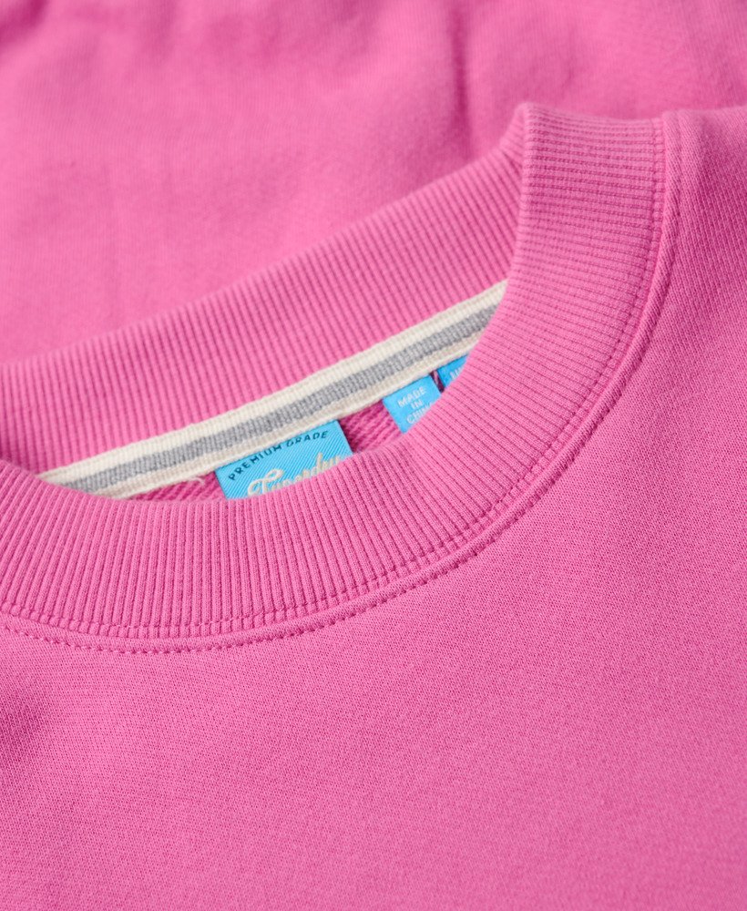 moletom essential logo na cor rosa flash