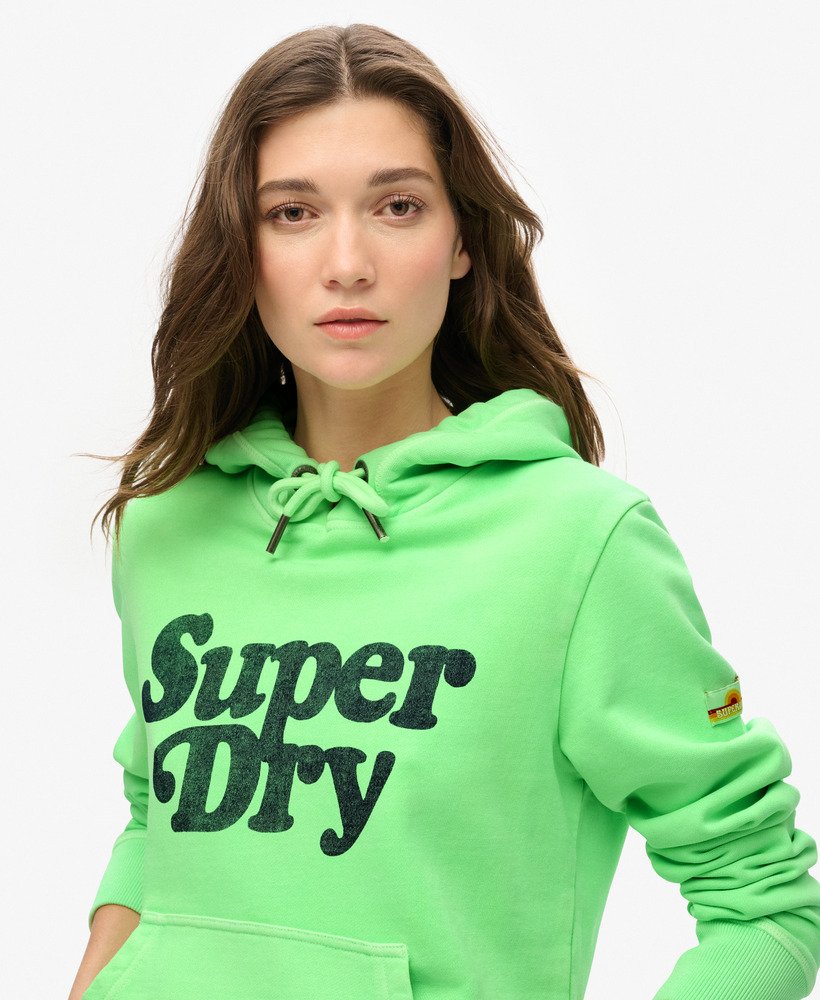 moletom com capuz cooper tonal logo na cor verde menta neon