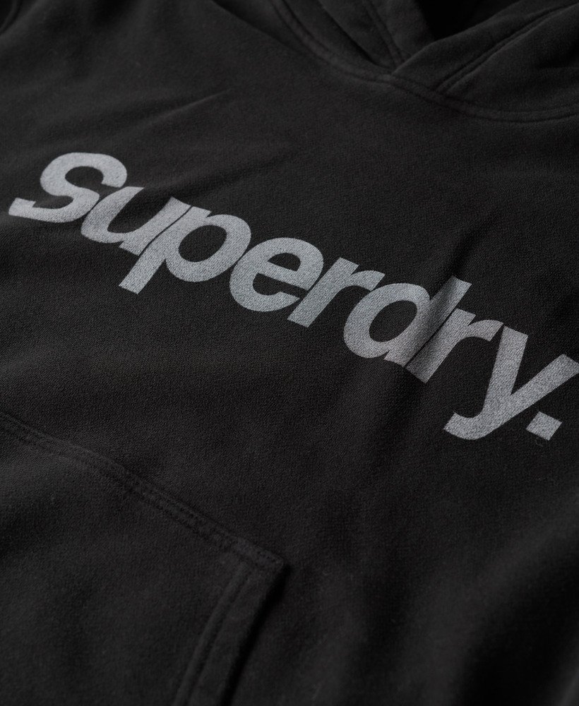 moletom folgado com capuz core logo city na cor preta