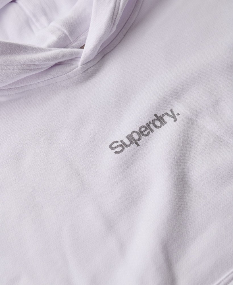 moletom folgado com capuz core logo city em branco brilhante