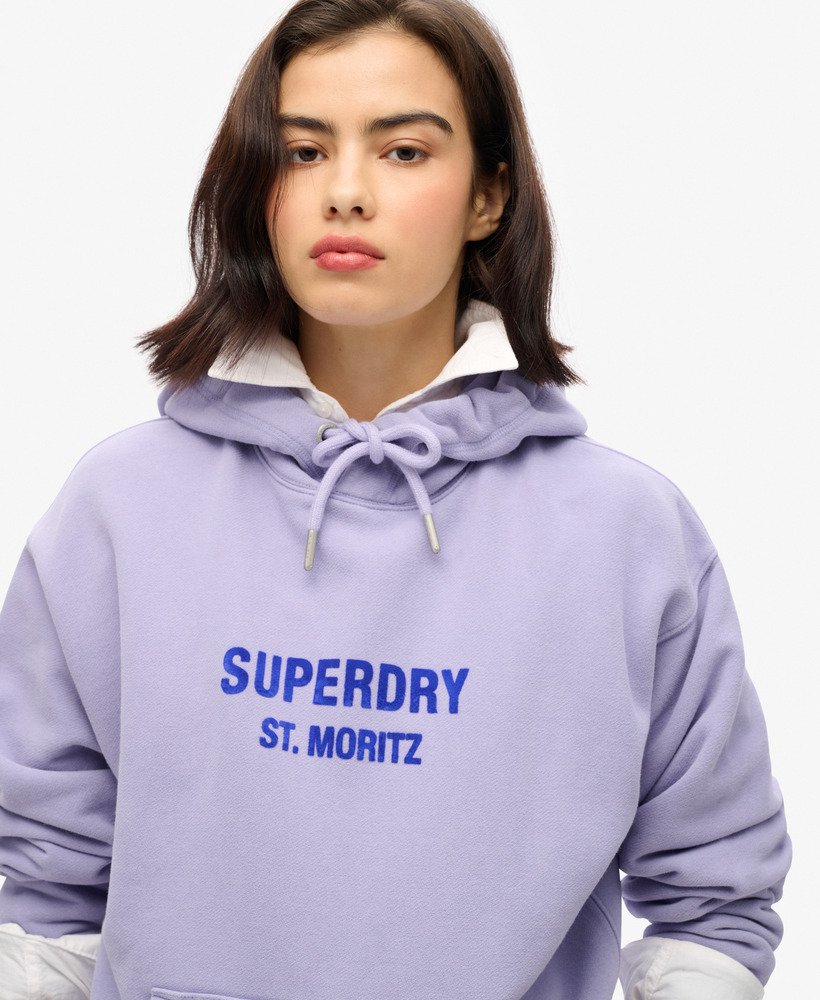 moletom sport luxe estilo folgado na cor roxa opaco