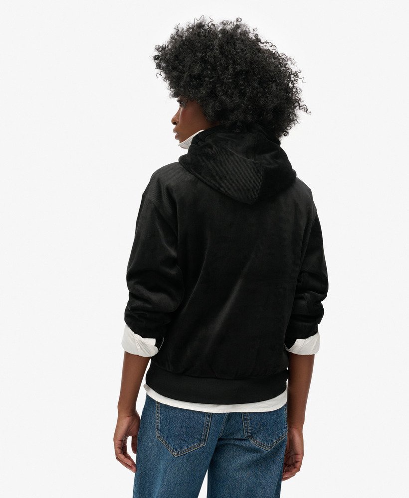 moletom country club velour loose na cor preta