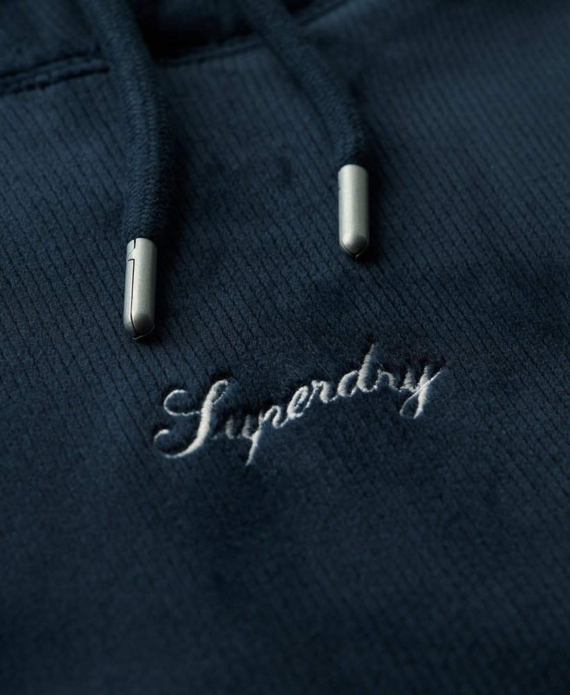 moletom country club velour loose na cor blueberry navy