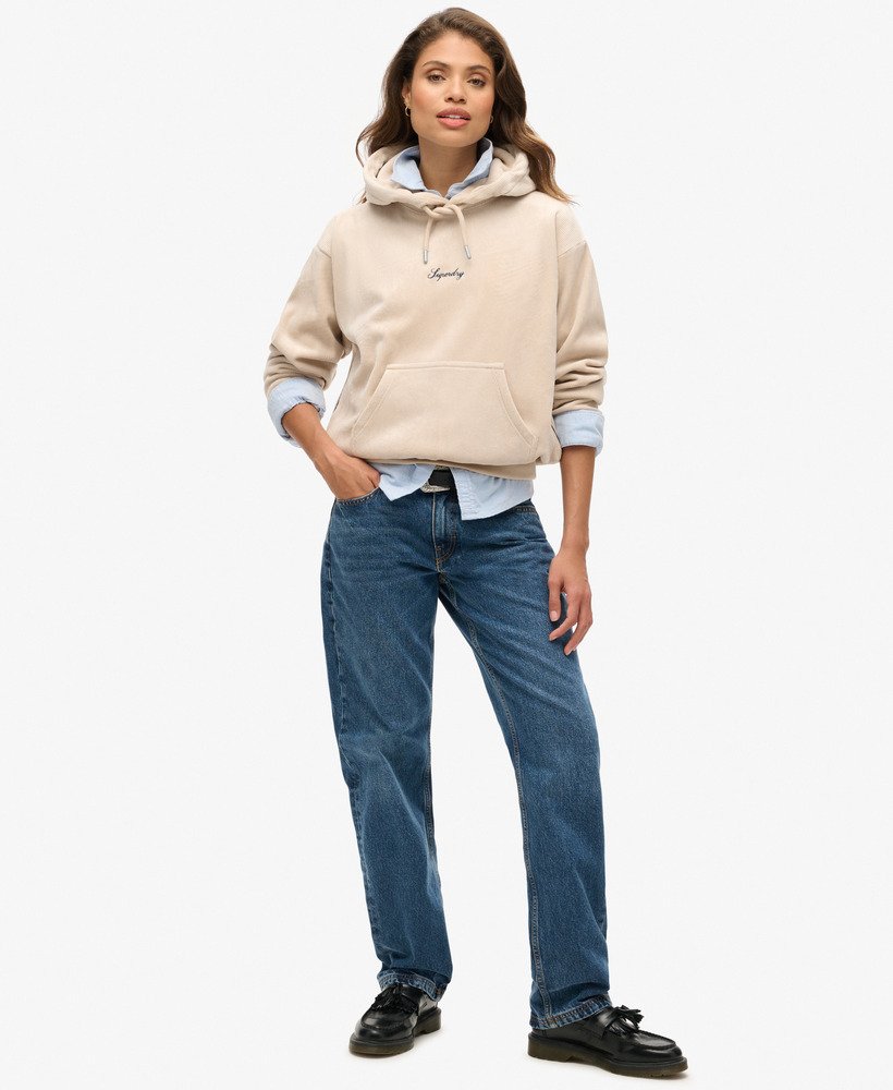 moletom folgado country club velour na cor cinza claro