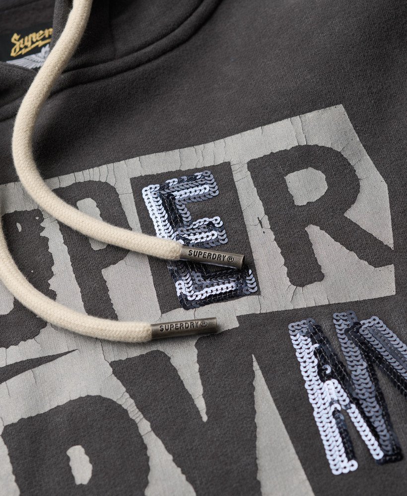 moletom com capuz estampado estilo punk na cor blackboard
