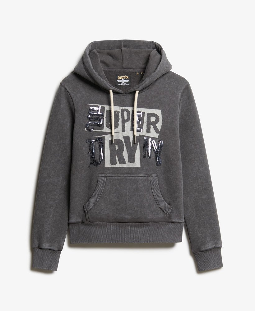 moletom com capuz estampado estilo punk na cor blackboard