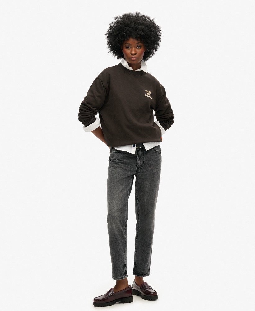 moletom workwear graphic loose na cor bison black