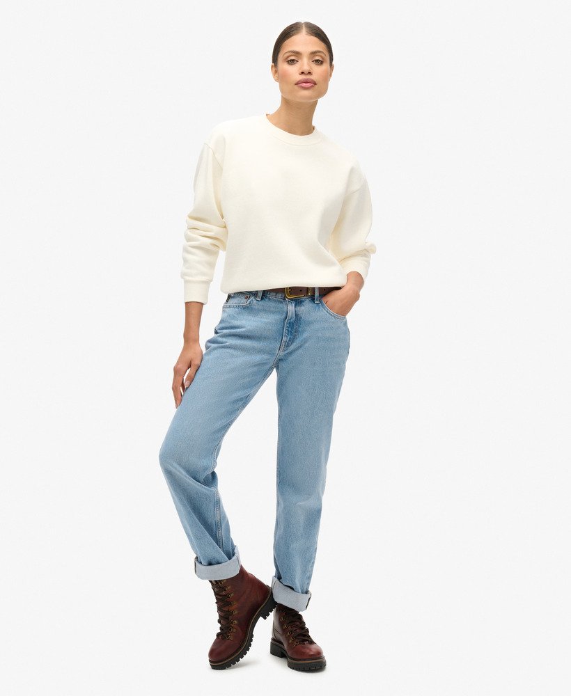 moletom essential logo na cor off white