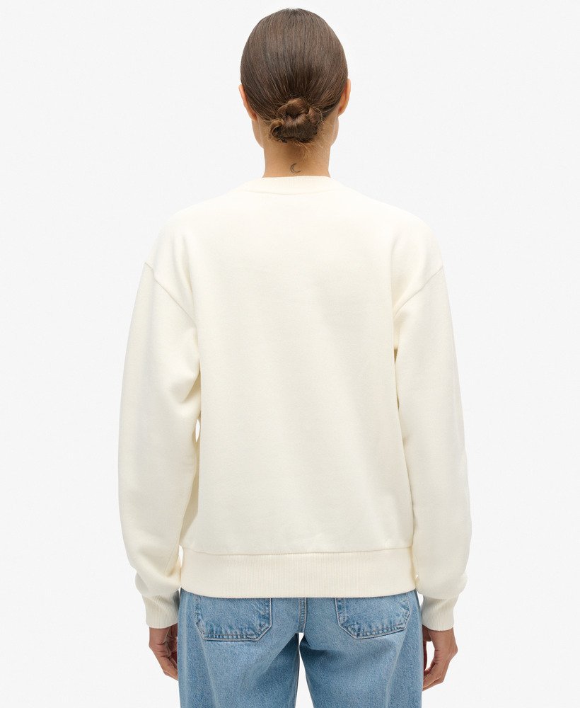 moletom essential logo na cor off white