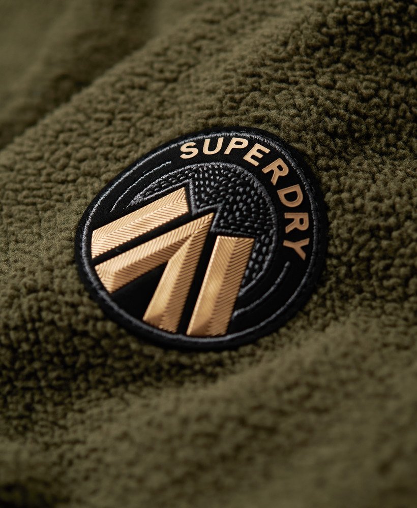 moletom henley sport tech sherpa na cor cáqui militar