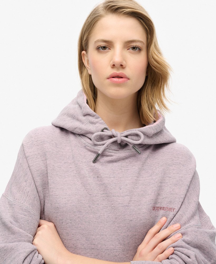 moletom com capuz essential logo overdyed na cor rosa claro