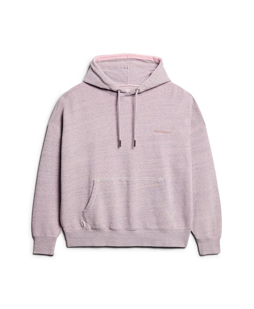 moletom com capuz essential logo overdyed na cor rosa claro