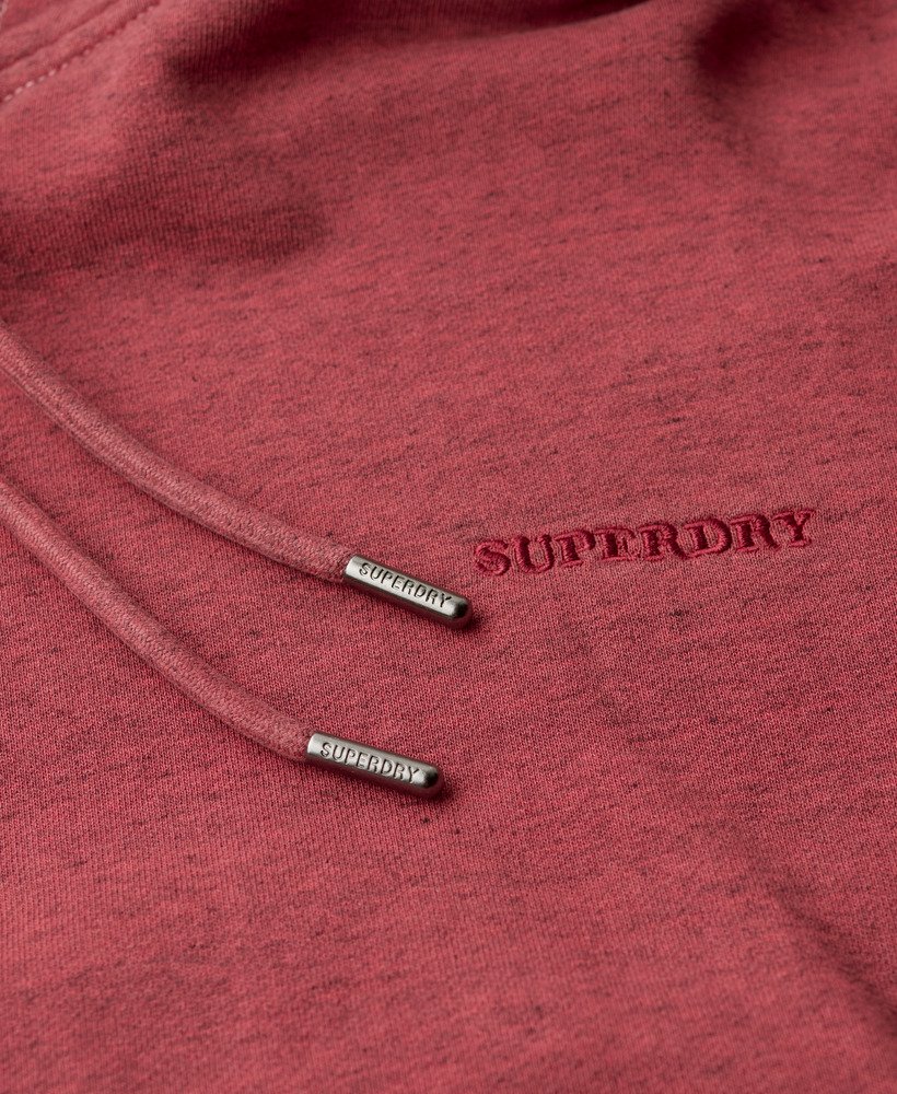 moletom com capuz essential logo overdyed na cor rich port