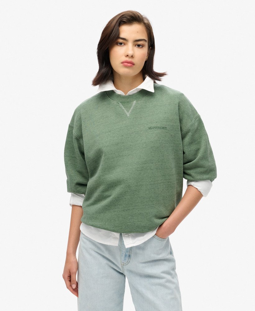 moletom essential logo overdyed na cor verde buffalo